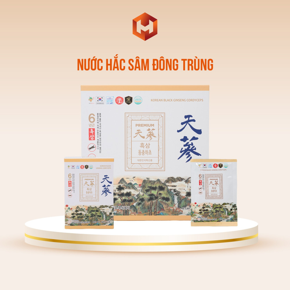 Nước Hắc Sâm Đông Trùng 50ml X 60 Gói
