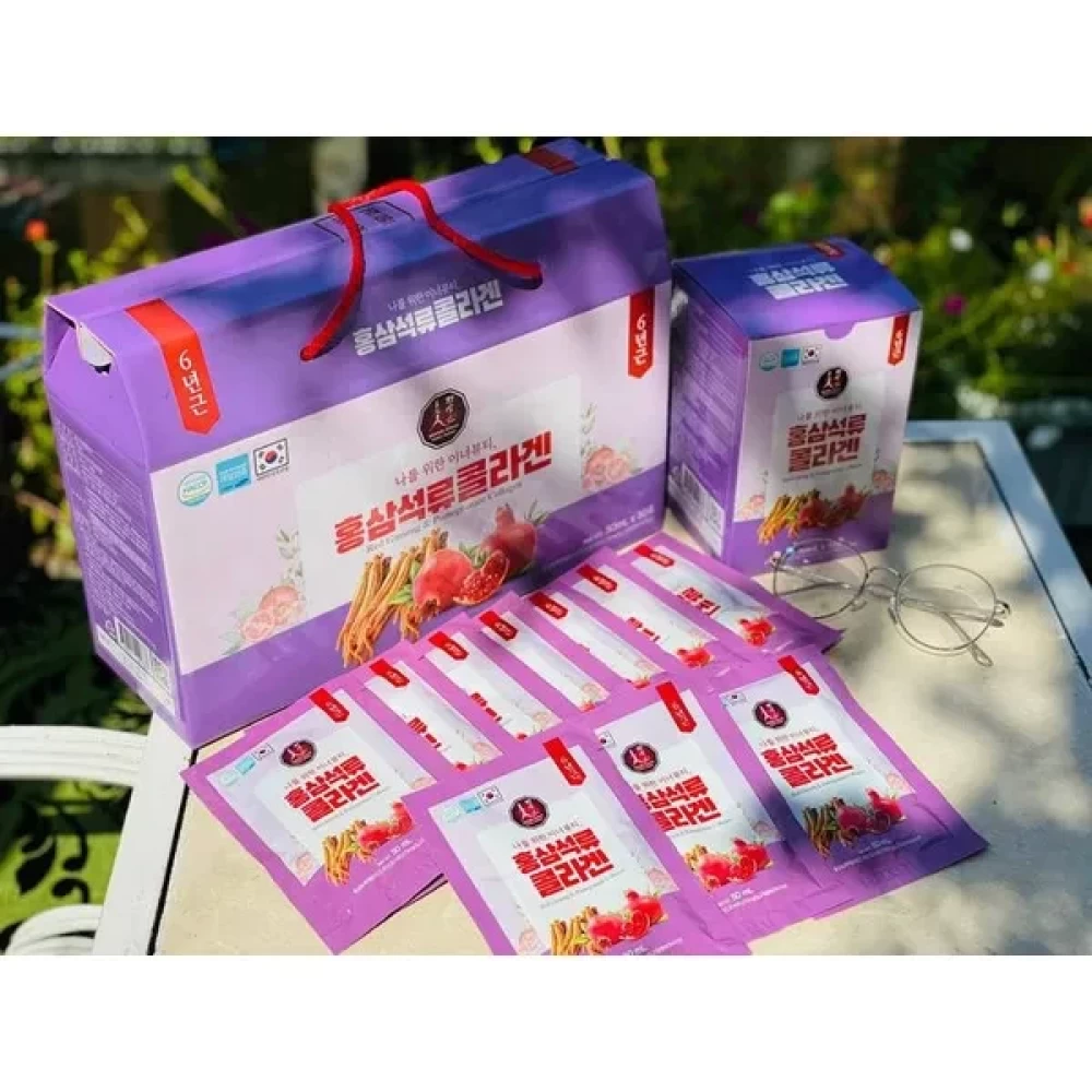 Nước Hồng Sâm Collagen Lựu: Bí Quyết Cho Làn Da Căng Mịn, Tỏa Sáng