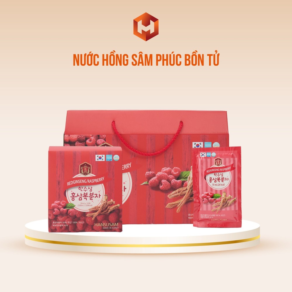 Nước Hồng Sâm Phúc Bồn Tử 70ml X 20 Gói