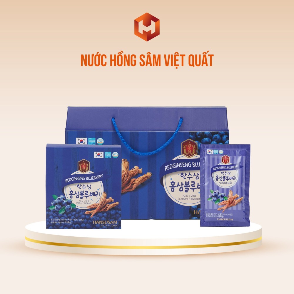 Nước Hồng Sâm Việt Quất 70ml X 20 Gói