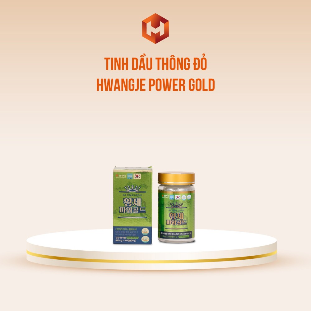 Tinh Dầu Thông Đỏ Hwangje Power Gold 100 Viên