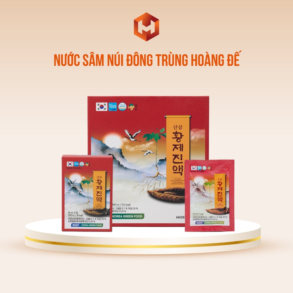 Nước Hồng Sâm Núi Đông Trùng Hoàng Đế 50ml X 30 Gói