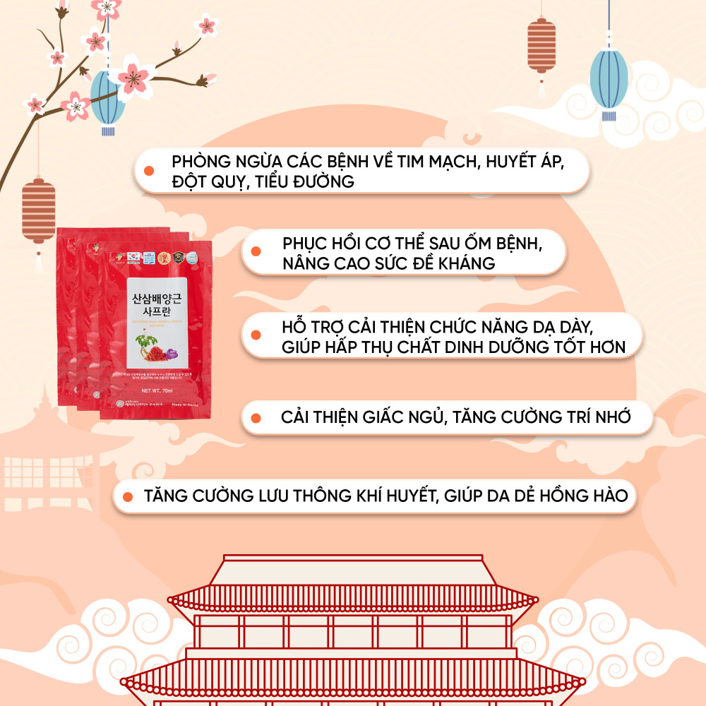 Nước Hồng Sâm Núi Saffron 20 Gói