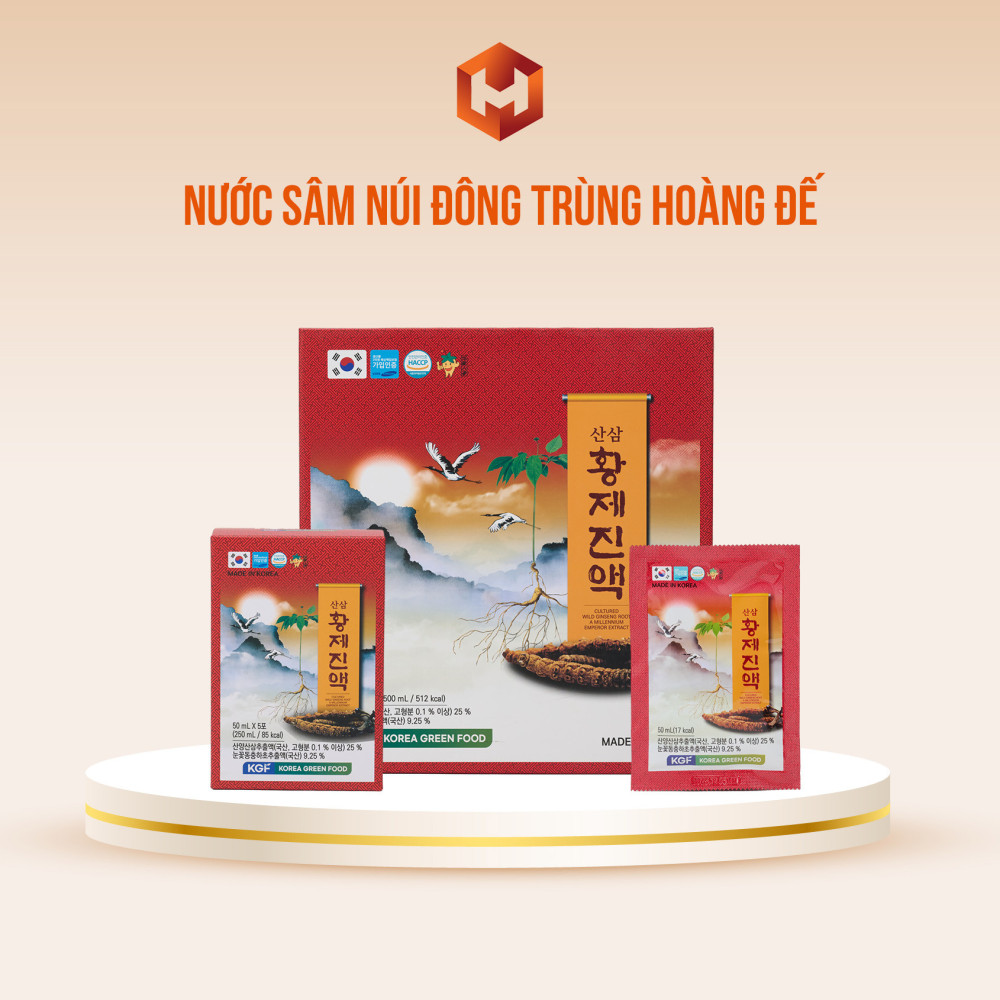 Nước Hồng Sâm Núi Đông Trùng Hoàng Đế 50ml X 60 Gói